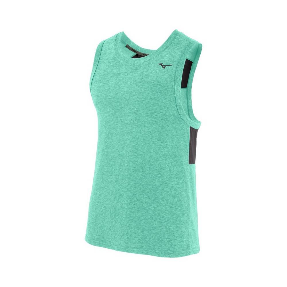 Panske Tank Top Mizuno Alpha Bezecke Zelene/Čierne Vypredaj PXWD75348